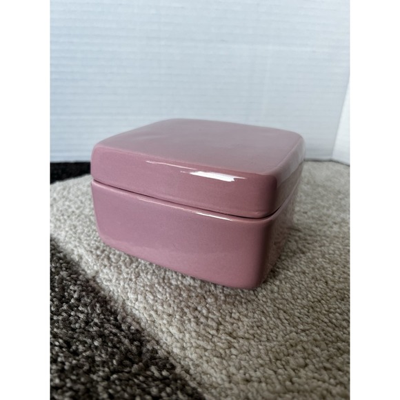 Haeger Other - HAEGER PINK SQUARE TRINKET BOX w/ LID, USA 926